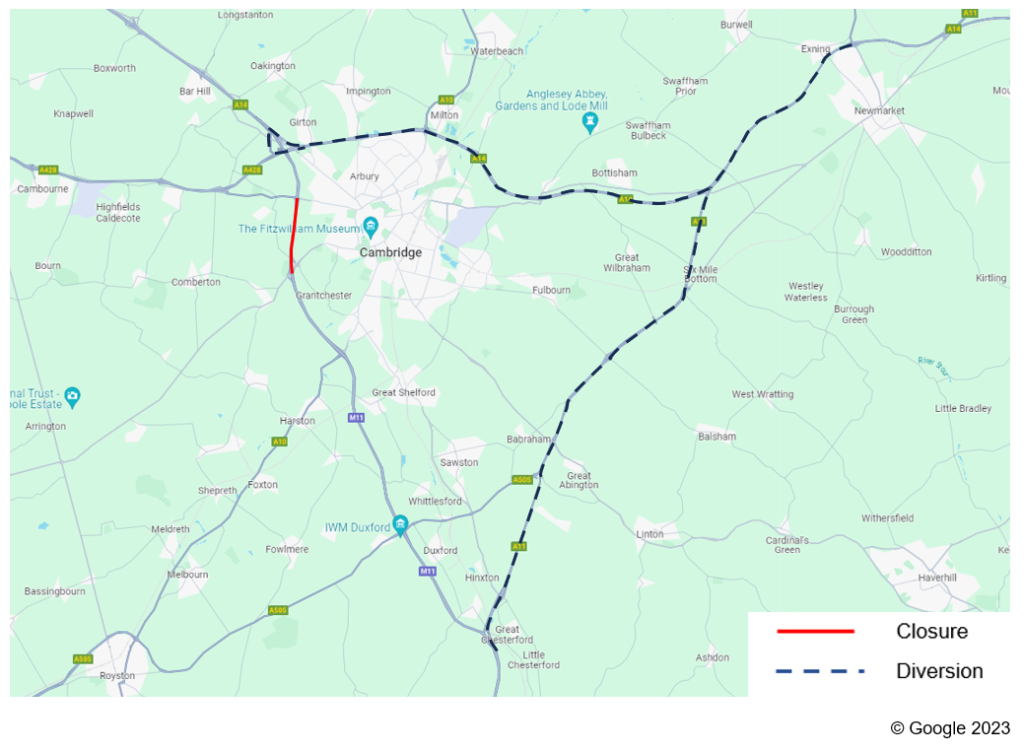 Important M11 Roadworks Great Shelford Parish Council